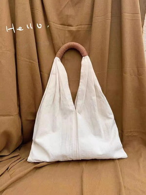 مد فرانسه VINTAGE Cotton LINEN BAG HARAJUKU STYLE Single Shoulder Canvas BAG MORI SYSTEM ظرفیت بزرگ