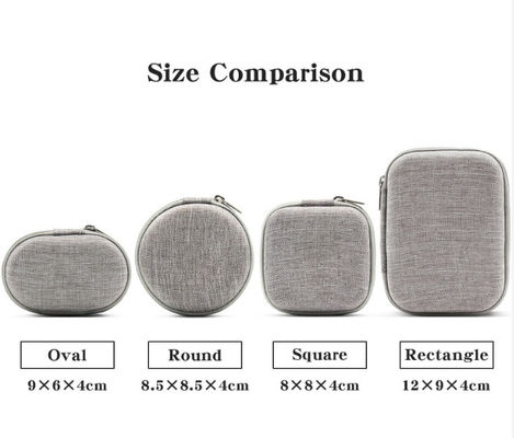 کیف‌های مسافرتی سخت EVA ضد آب کوچک با زیپ، آستر مخملی و انتخاب مواد متعدد برای هدفون