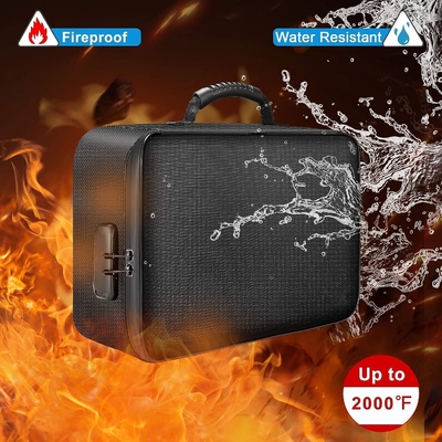 کیسه اسناد با قفل، جعبه ذخیره سازی فایل ضد آتش 3 لایه با زیپ مقاوم در برابر آب، محافظ اسناد قابل حمل