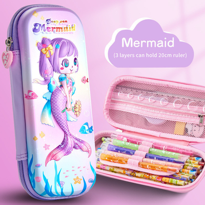 کیف مداد 3D EVA Space Pencil Box گالکسی پنسل کیس فضانورد پنسل Punch Blue Cartoon Pencil Holders بزرگ