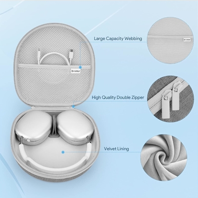 کیف هوشمند برای اپل AirPods Max از حالت خواب پشتیبانی می کند، سازمان دهنده سخت کیف ذخیره سازی پوشه سفر قابل حمل