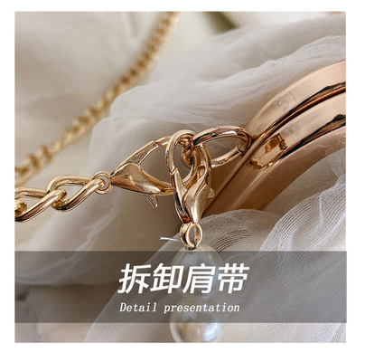 2024 NEW RETRO FAIRY SOLID COLOR small bag white hand hand bag perl bag net yarn of women in simple crossbody bag. باگ کوچک رنگي و رنگي و رنگي و رنگي و رنگي و رنگي و رنگي