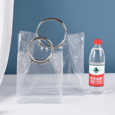 NS شفاف PVC TOTE BAG گرد دست عروسی همراه هدیه کیسه آب نبات گل هدیه کیسه