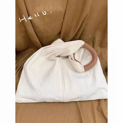 مد فرانسه VINTAGE Cotton LINEN BAG HARAJUKU STYLE Single Shoulder Canvas BAG MORI SYSTEM ظرفیت بزرگ