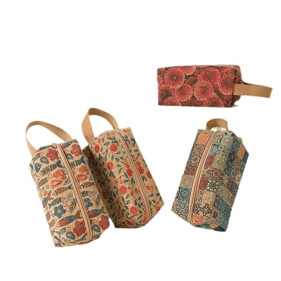 VINTAGE TRUE WOOD PRINT CORK MONEY PURSE BORK PRINT MONEY BAG KEY SMALL SQUARE BAG NOSTALGIA BAG (باکس کوچک مربع و کوچک و کوچک و مربع)
