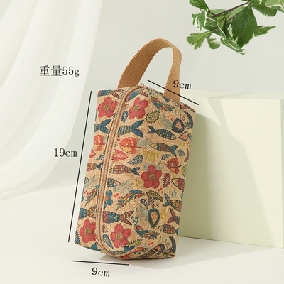VINTAGE TRUE WOOD PRINT CORK MONEY PURSE BORK PRINT MONEY BAG KEY SMALL SQUARE BAG NOSTALGIA BAG (باکس کوچک مربع و کوچک و کوچک و مربع)