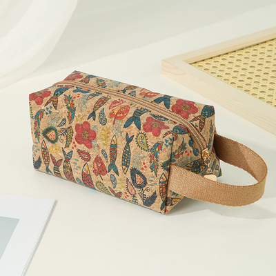 VINTAGE TRUE WOOD PRINT CORK MONEY PURSE BORK PRINT MONEY BAG KEY SMALL SQUARE BAG NOSTALGIA BAG (باکس کوچک مربع و کوچک و کوچک و مربع)