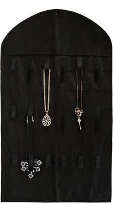 FORAINEAM 3 PACK HANGING JEWELRY ORGANIZER 32 جیب 18 قلاب و حلقه گردنبند نگهدارنده گوشواره های دستبند حلقه نمایش