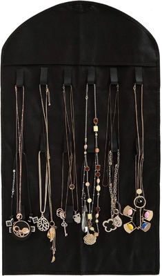 FORAINEAM 3 PACK HANGING JEWELRY ORGANIZER 32 جیب 18 قلاب و حلقه گردنبند نگهدارنده گوشواره های دستبند حلقه نمایش