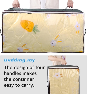 Budding Joy 90L زیر بستر مخزن ظروف، تنظیم کننده کمد و سطل ذخیره سازی، بسته بندی زیر بستر کیسه های ذخیره سازی برای