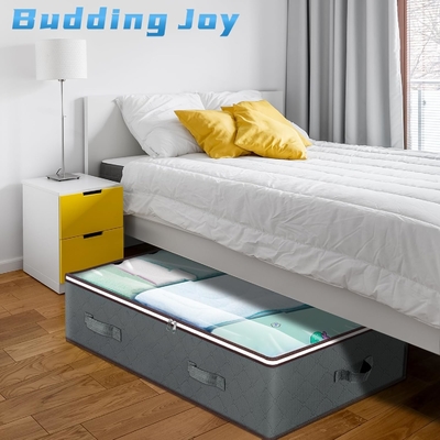 Budding Joy 90L زیر بستر مخزن ظروف، تنظیم کننده کمد و سطل ذخیره سازی، بسته بندی زیر بستر کیسه های ذخیره سازی برای