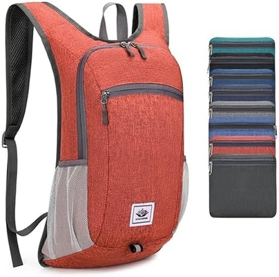 کوله پشتی پیاده روی 15L Ultralight Lightweight Packable کوله پشتی پیاده روی مقاوم در آب کوله پشتی قابل تاشو برای سفر (گری)