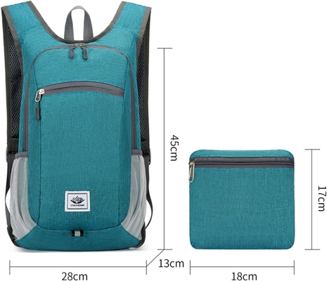 کوله پشتی پیاده روی 15L Ultralight Lightweight Packable کوله پشتی پیاده روی مقاوم در آب کوله پشتی قابل تاشو برای سفر (گری)