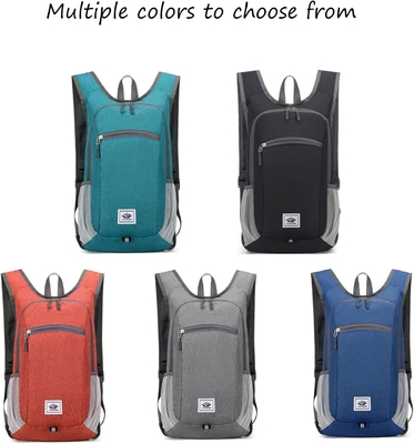 کوله پشتی پیاده روی 15L Ultralight Lightweight Packable کوله پشتی پیاده روی مقاوم در آب کوله پشتی قابل تاشو برای سفر (گری)