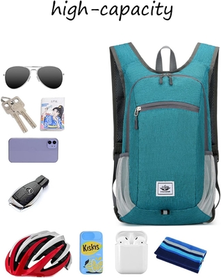 کوله پشتی پیاده روی 15L Ultralight Lightweight Packable کوله پشتی پیاده روی مقاوم در آب کوله پشتی قابل تاشو برای سفر (گری)