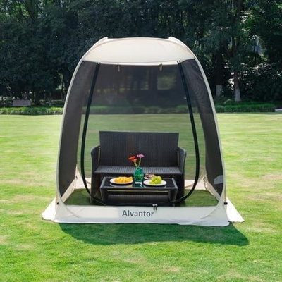 Alvantor Screen House Room Camping Tent Outdoor Canopy Pop Up Sun Shade Hexagon Shelter Mesh دیوارهای ضد آب 6'x6'