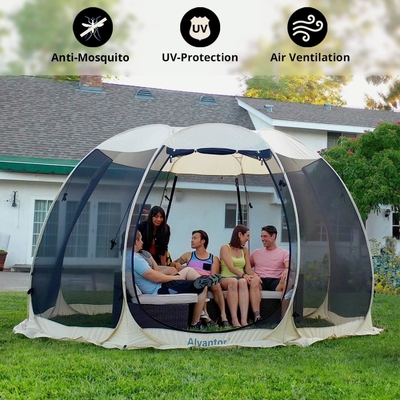 Alvantor Screen House Room Camping Tent Outdoor Canopy Pop Up Sun Shade Hexagon Shelter Mesh دیوارهای ضد آب 6'x6'