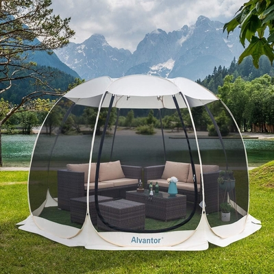 Alvantor Screen House Room Camping Tent Outdoor Canopy Pop Up Sun Shade Hexagon Shelter Mesh دیوارهای ضد آب 6'x6'