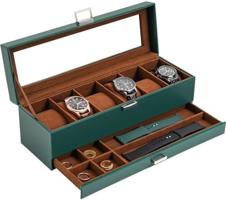 ProCase Watch Box Organizer برای مردان، 6 Slot Watch Display Case با کشو، هدیه روز پدر