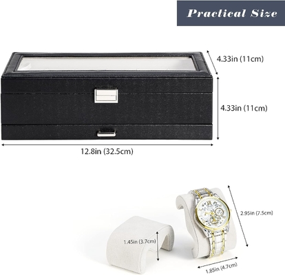 ProCase Watch Box Organizer برای مردان، 6 Slot Watch Display Case با کشو، هدیه روز پدر