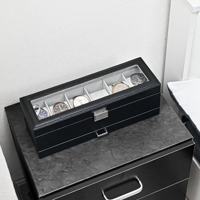 ProCase Watch Box Organizer برای مردان، 6 Slot Watch Display Case با کشو، هدیه روز پدر
