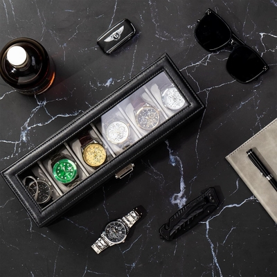 ProCase Watch Box Organizer برای مردان، 6 Slot Watch Display Case با کشو، هدیه روز پدر