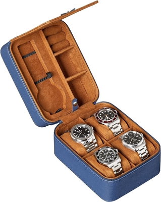 ROTHWELL 5 Watch Travel Case Storage Organizer برای 5 ساعت