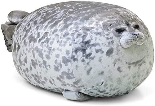 MerryXD Chubby Blob Seal Pillow,Cotton Plush Animal Toy Cute Ocean Medium ((17.6 in) بالش چوبی و پر از پنبه