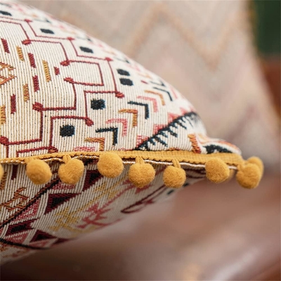 پوشک بال مغربی بال بال بال جانبی تاسیل آمریکایی Tassel Side Cushion Office Cushion Cover