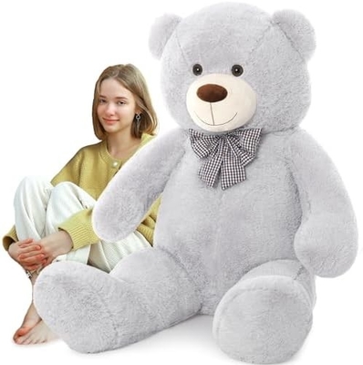 Misscindy Teddy Bear غول پیکر حیوانات پر شده برای دوست دختر یا بچه ها 47 اینچ، (سفید)