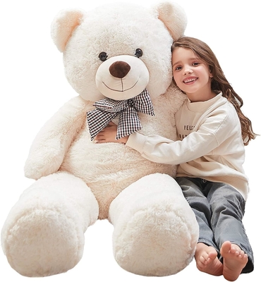 Misscindy Teddy Bear غول پیکر حیوانات پر شده برای دوست دختر یا بچه ها 47 اینچ، (سفید)