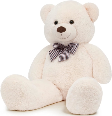 Misscindy Teddy Bear غول پیکر حیوانات پر شده برای دوست دختر یا بچه ها 47 اینچ، (سفید)