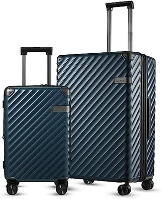22×14×9 هواپیمایی تایید شده - 35 لیتر پولی کربنات بسته کششی سخت با چرخ های چرخ دار