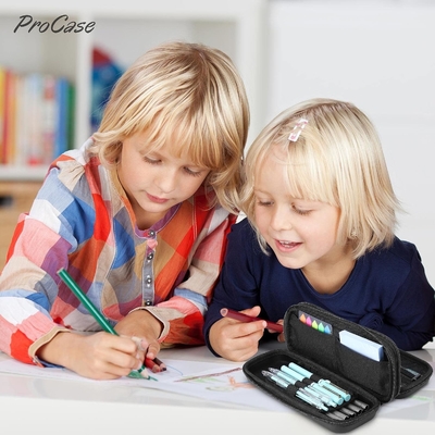 ProCase Pen Pencil Case، 2-layer EVA Zipper Pencil Box Pouch ظرفیت بزرگ ذخیره سازی ادوات اداری برای مدرسه