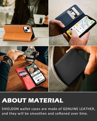 کیف کیف پول چرم قاب قابل تاشو مهر مغناطیسی نگهدارنده گیت کارت مسدود کننده RFID کاملاً محافظت شده با آیفون 13 سازگار است