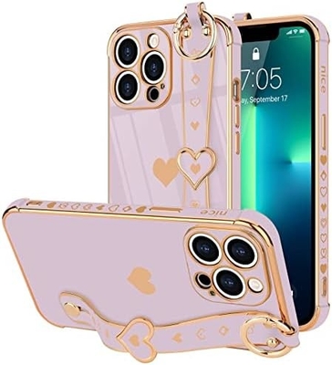 آیفون 12 پرو دوست داشتنی عشق-قلب پوشش بند پوشش تلفن برای زنان دختران Bling سیلیکون دوربین لنز حفاظت بامپر