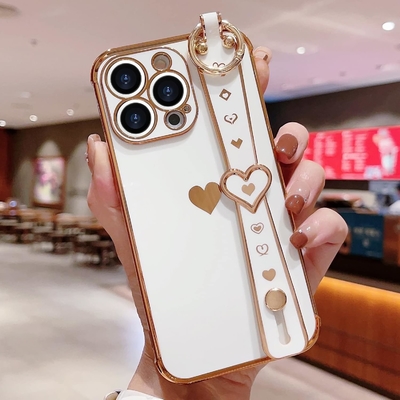 آیفون 12 پرو دوست داشتنی عشق-قلب پوشش بند پوشش تلفن برای زنان دختران Bling سیلیکون دوربین لنز حفاظت بامپر
