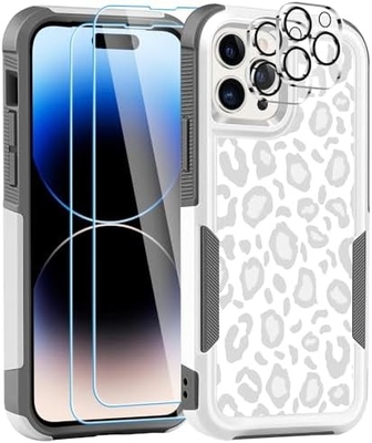 5 در 1 برای iphone 15 Plus کیس، با 2 بسته محافظ صفحه + 2 بسته محافظ لنز دوربین، کار سنگین محکم