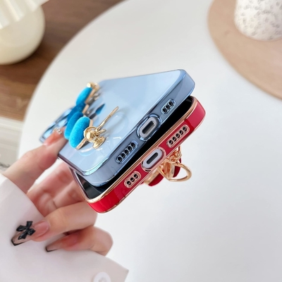 برای آیفون 12 پرو مکس کیس,Cute Plating عشق قلب مچ بند زنجیر دستبند نرم سازگار با
