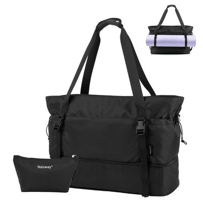 کوله پشتی مسافرت زنانه برای سفر، کوله دستی، کوله پشتی، با جعبه کفش و جیب مرطوب، کیسه مات یوگا، کیسه آخر هفته شب