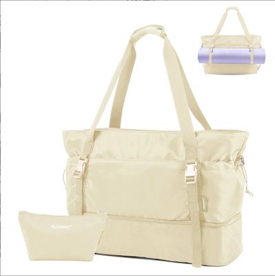 کوله پشتی مسافرت زنانه برای سفر، کوله دستی، کوله پشتی، با جعبه کفش و جیب مرطوب، کیسه مات یوگا، کیسه آخر هفته شب