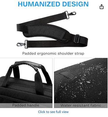 Laptop Bag, 15.6 Inch Briefcase Men, Lockable Computer Bag Work Bag, Water-Repellent Shoulder Messenger Bag Travel Office Business