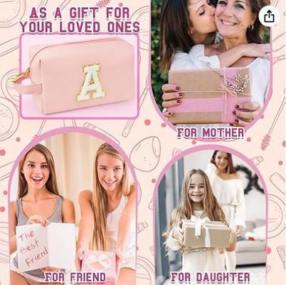 کیف آرایش اولیه شخصیسازی شده با دسته، کیف لوازم آرایشی شیک با جیب زیپدار داخلی، برای دختران 8 9 10 11 12 13 14 ساله، هدایای فارغالتحصیلی برای دختران نوجوان، زنان و معلمان
