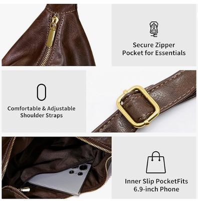 کوله هاي بي خانمان براي زن ها، کوله هاي دستي شانه ي چرم و گياهخوار و نرم و قابل تاختن، کيف هاي با سبک