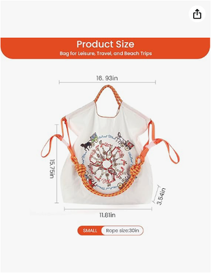Ball&Chain carriage pattern embroidered nylon handbag for women, travel shoulder bag with top handle, suitable for work and travel