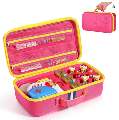 کیف حمل سخت مناسب برای مجموعه کتاب‌های Little Tikes Story Dream Machine، کیف نگهداری مسافرتی بزرگ محافظ برای مجموعه شخصیت‌های داستان صوتی Real for Littles، (فقط جعبه)