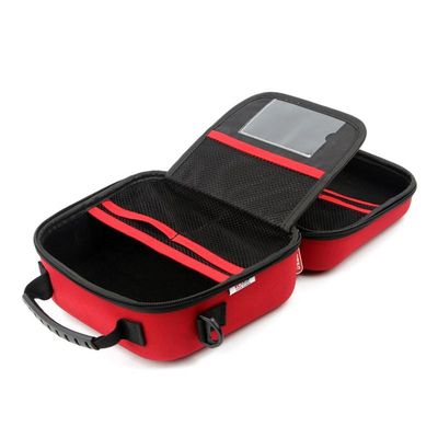 کیف حمل قابل حمل EVA درجه پزشکی کیت کمک‌های اولیه با جیب‌های توری با اندازه قابل تنظیم و بندهای کشی برای سازماندهی