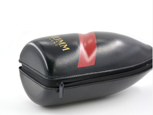 بسته بندی شراب Pu Leather 600D Polyester EVA موارد بسته بندی شراب با بند