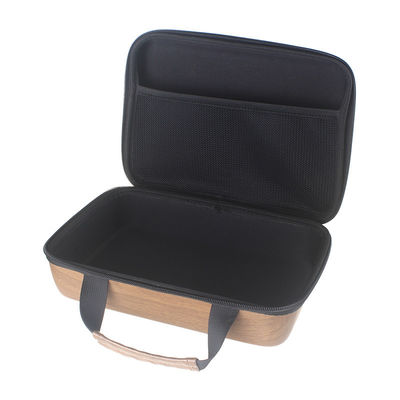 ضد گرد و غبار EVA Storage Case Wood Grain PU سطح چرم ضد ضربه