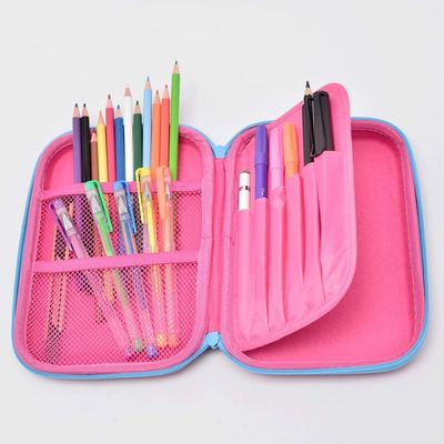 کیف مداد EVA ضد آب با جیب لاستیکی طراحی تک شاخه 3D و داخل فوم قالب بندی شده برای ذخیره و حمل و نقل